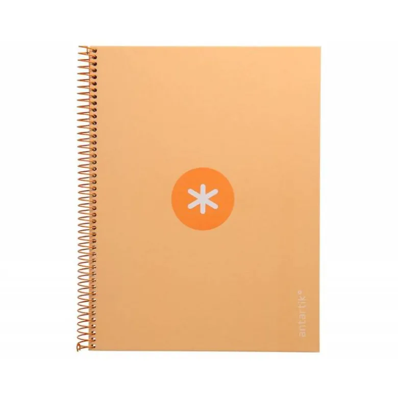 CUADERNO ESPIRAL LIDERPAPEL DIN A4 MICRO ANTARTIK CUADRICULADO 5 MM COLOR NARANJA 80 H