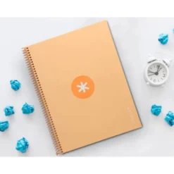 CUADERNO ESPIRAL LIDERPAPEL DIN A4 MICRO ANTARTIK CUADRICULADO 5 MM COLOR NARANJA 80 H