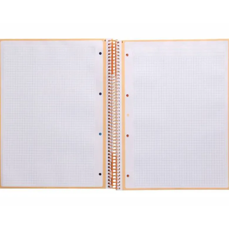 CUADERNO ESPIRAL LIDERPAPEL DIN A4 MICRO ANTARTIK CUADRICULADO 5 MM COLOR NARANJA 80 H