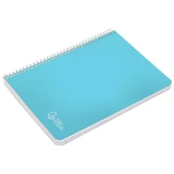 CUADERNO ESPIRAL LIDERPAPEL DIN A4 WITTY TAPA DURA 80H 90GR CUADRO 4MM CON MARGEN COLOR CELESTE