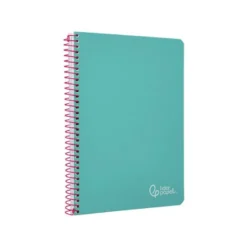 CUADERNO ESPIRAL LIDERPAPEL DIN A4 WITTY TAPA DURA 80H 90GR CUADRO 4MM CON MARGEN COLOR TURQUESA