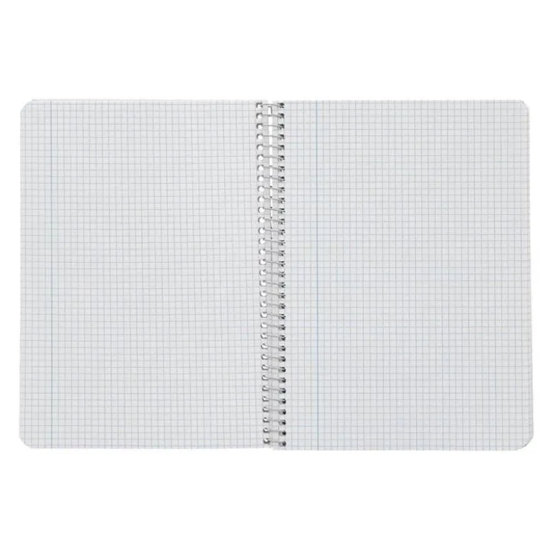 CUADERNO ESPIRAL LIDERPAPEL DIN A4 WITTY TAPA DURA 80H 90GR CUADRO 4MM CON MARGEN COLOR VIOLETA