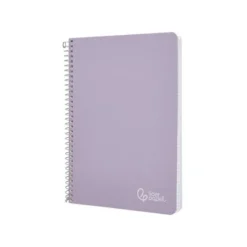 CUADERNO ESPIRAL LIDERPAPEL DIN A4 WITTY TAPA DURA 80H 90GR CUADRO 4MM CON MARGEN COLOR VIOLETA