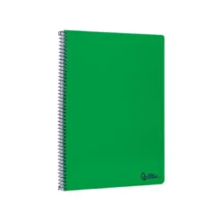 CUADERNO ESPIRAL LIDERPAPEL DIN A4 SMART TAPA BLANDA 80H 75GR RAYADO HORIZONTAL CON MARGEN COLOR VERDE