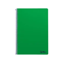 CUADERNO ESPIRAL LIDERPAPEL DIN A4 SMART TAPA BLANDA 80H 75GR RAYADO HORIZONTAL CON MARGEN COLOR VERDE
