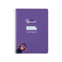 CUADERNO ESPIRAL LIDERPAPEL DI N A5 PAUTAGUIA TAPA DURA 80H 90 GR CUADRO PAUTADO 3MM COLOR LILA