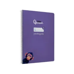 CUADERNO ESPIRAL LIDERPAPEL DI N A4 PAUTAGUIA TAPA BLANDA 80H 75 GR CUADRO PAUTADO 5MM COLOR LILA