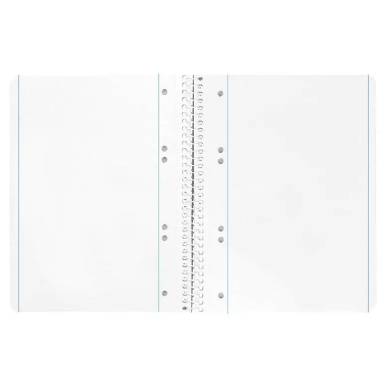 Cuaderno espiral Liderpapel Din A5 micro serie azul tapa blanda 80h 75 gr liso 6taladros azul