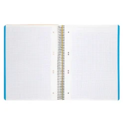 CUADERNO ESPIRAL LIDERPAPEL A5 MICRO WONDER TAPA PLASTICO 120H 90G CUADRO 5MM 5 BANDAS 6 TALADROS COLOR AMARILLO