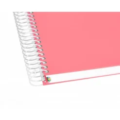 CUADERNO ESPIRAL LIDERPAPEL DIN A4 MICRO ANTARTIK RAYADO HORIZONTAL 120 H 5 BANDA 4 TALADROS COLOR CORAL