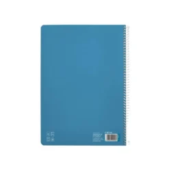CUADERNO ESPIRAL LIDERPAPEL DIN A4 PAUTAGUIA TAPA DURA 80H 90 GR CUADRO PAUTADO 5MM COLOR AZUL