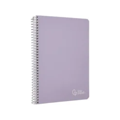 CUADERNO ESPIRAL LIDERPAPEL DIN A5 WITTY TAPA DURA 80H 90GR CUADRO 4MM CON MARGEN COLOR VIOLETA