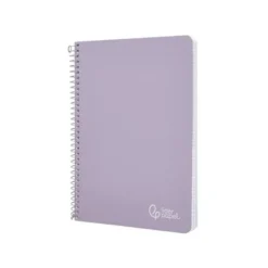 CUADERNO ESPIRAL LIDERPAPEL DIN A5 WITTY TAPA DURA 80H 90GR CUADRO 4MM CON MARGEN COLOR VIOLETA