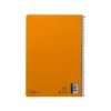 CUADERNO ESPIRAL LIDERPAPEL DIN A4 SMART TAPA BLANDA 80H 75GR CUADRO 4MM CON MARGEN COLOR NARANJA
