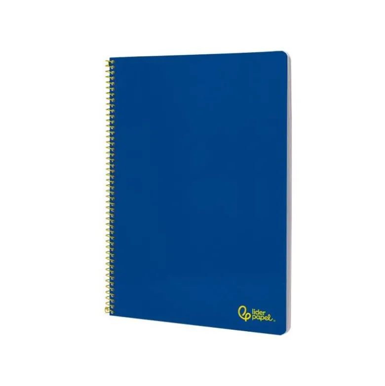 CUADERNO ESPIRAL LIDERPAPEL DIN A4 SMART TAPA BLANDA 80H 75GR RAYADO HORIZONTAL CON MARGEN COLOR AZUL OSCURO
