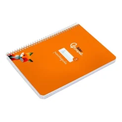 CUADERNO ESPIRAL LIDERPAPEL DI N A5 PAUTAGUIA TAPA DURA 80H 90 GR CUADRO PAUTADO 4MM COLOR NARANJA
