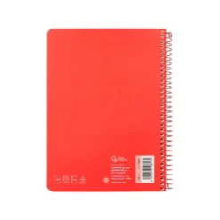 CUADERNO ESPIRAL LIDERPAPEL DIN A5 WITTY TAPA DURA 80H 90GR CUADRO 4MM CON MARGEN COLOR ROJO
