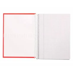 CUADERNO ESPIRAL LIDERPAPEL A5 CRAFTY TAPA FORRADA 80H 90 GR CUADRO 4 MM CON MARGEN COLORES SURTIDOS