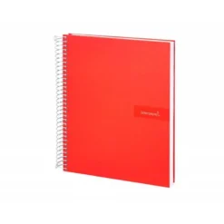 CUADERNO ESPIRAL LIDERPAPEL A5 CRAFTY TAPA FORRADA 80H 90 GR CUADRO 4 MM CON MARGEN COLORES SURTIDOS