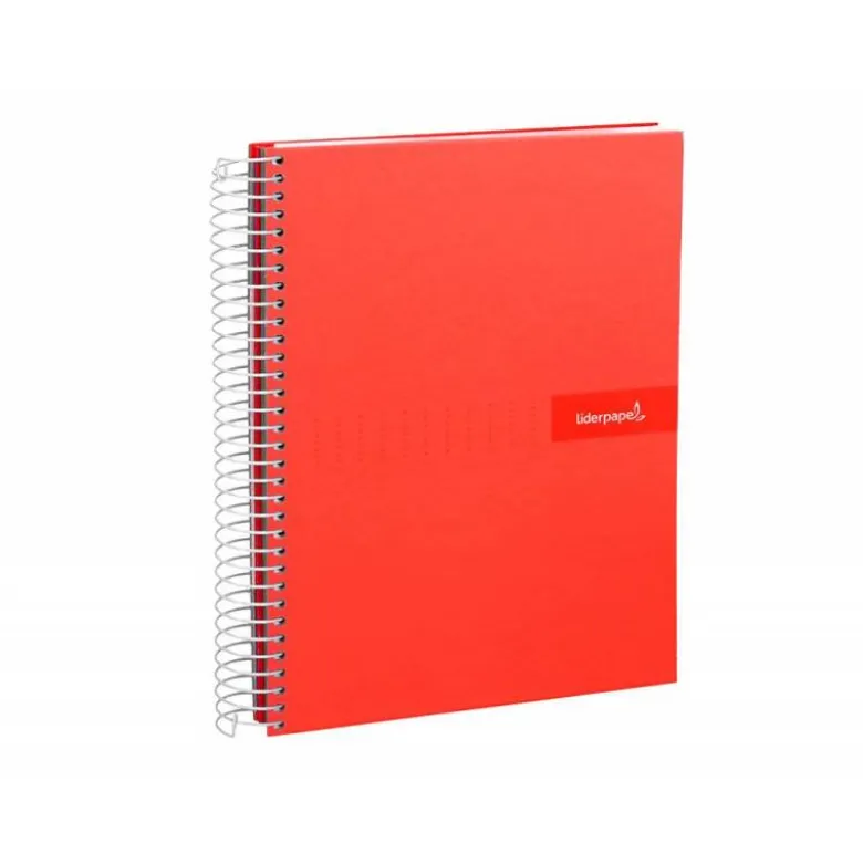 CUADERNO ESPIRAL LIDERPAPEL A5 CRAFTY TAPA FORRADA 80H 90 GR CUADRO 4 MM CON MARGEN COLORES SURTIDOS