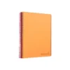 CUADERNO ESPIRAL LIDERPAPEL A7 MICRO WONDER TAPA PLASTICO 100H 90 GR CUADRO 5MM 4 BANDAS COLOR NARANJA