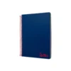 CUADERNO ESPIRAL LIDERPAPEL A7 MICRO WONDER TAPA PLASTICO 100H 90 GR CUADRO 5MM 4 BANDAS COLOR AZUL MARINO