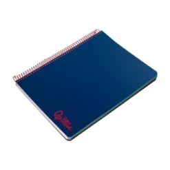 CUADERNO ESPIRAL LIDERPAPEL A7 MICRO WONDER TAPA PLASTICO 100H 90 GR CUADRO 5MM 4 BANDAS COLOR AZUL MARINO