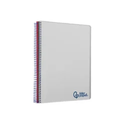 CUADERNO ESPIRAL LIDERPAPEL A7 MICRO WONDER TAPA PLASTICO 100H 90 GR CUADRO 5MM 4 BANDAS GRIS