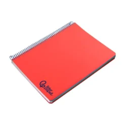 CUADERNO ESPIRAL LIDERPAPEL A7 MICRO WONDER TAPA PLASTICO 100H 90 GR CUADRO 5MM 4 BANDAS ROJO