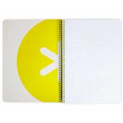 CUADERNO ESPIRAL LIDERPAPEL A4 ANTARTIK TAPA DURA 80H 100GR CUADRO 4MM CON MARGEN COLOR AZUL