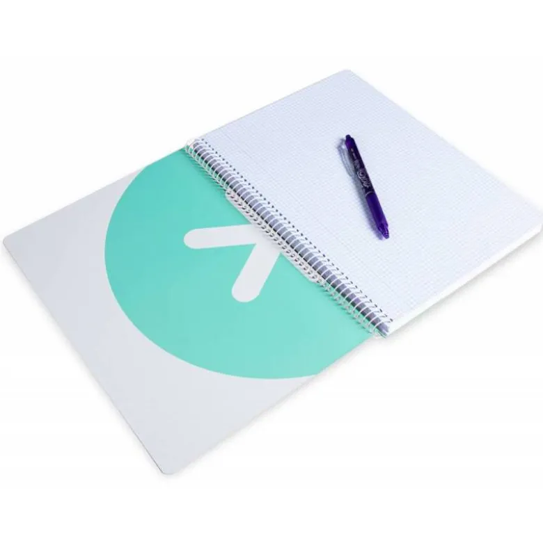 CUADERNO ESPIRAL LIDERPAPEL A4 ANTARTIK TAPA DURA 80H 100GR CUADRO 4MM CON MARGEN COLOR MENTA