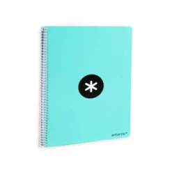 CUADERNO ESPIRAL LIDERPAPEL A4 ANTARTIK TAPA DURA 80H 100GR CUADRO 4MM CON MARGEN COLOR MENTA