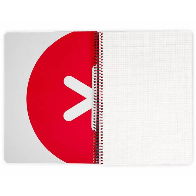 CUADERNO ESPIRAL LIDERPAPEL A4 ANTARTIK TAPA DURA 80H 100GR CUADRO 4MM CON MARGEN COLOR NEGRO