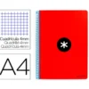 CUADERNO ESPIRAL LIDERPAPEL A4 ANTARTIK TAPA DURA 80H 100GR CUADRO 4MM CON MARGEN COLOR ROJO