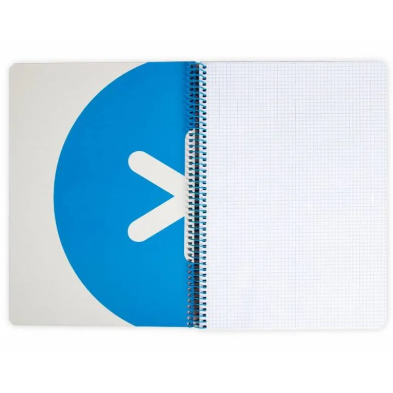 CUADERNO ESPIRAL LIDERPAPEL A4 ANTARTIK TAPA DURA 80H 100GR CUADRO 4MM CON MARGEN COLOR ROJO