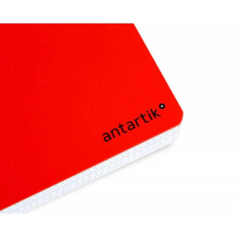 CUADERNO ESPIRAL LIDERPAPEL A4 ANTARTIK TAPA DURA 80H 100GR CUADRO 4MM CON MARGEN COLOR ROJO