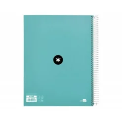 CUADERNO ESPIRAL LIDERPAPEL DIN A4 MICRO ANTARTIK RAYADO HORIZONTAL 120 H 5 BANDA 4 TALADROS COLOR MENTA