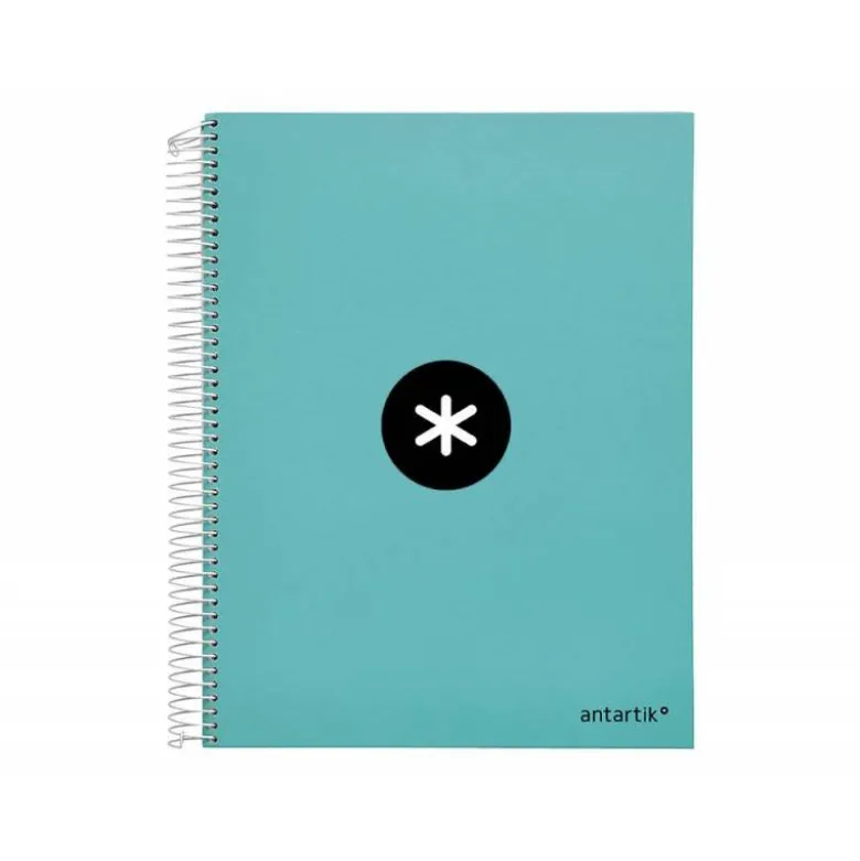 CUADERNO ESPIRAL LIDERPAPEL DIN A4 MICRO ANTARTIK RAYADO HORIZONTAL 120 H 5 BANDA 4 TALADROS COLOR MENTA
