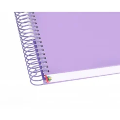 CUADERNO ESPIRAL LIDERPAPEL DIN A4 MICRO ANTARTIK RAYADO HORIZONTAL 120 H 5 BANDA 4 TALADROS COLOR LAVANDA
