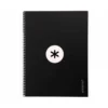 CUADERNO ESPIRAL LIDERPAPEL DIN A4 MICRO ANTARTIK CUADRICULADO 5 MM COLOR NEGRO 80H