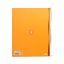 CUADERNO ESPIRAL LIDERPAPEL DIN A4 MICRO ANTARTIK CUADRICULADO 5 MM COLOR AMARILLO 80H