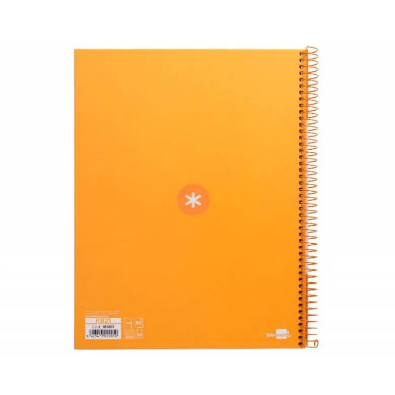 CUADERNO ESPIRAL LIDERPAPEL DIN A4 MICRO ANTARTIK CUADRICULADO 5 MM COLOR AMARILLO 80H
