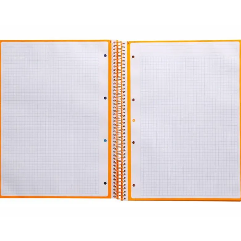 CUADERNO ESPIRAL LIDERPAPEL DIN A4 MICRO ANTARTIK CUADRICULADO 5 MM COLOR AMARILLO 80H