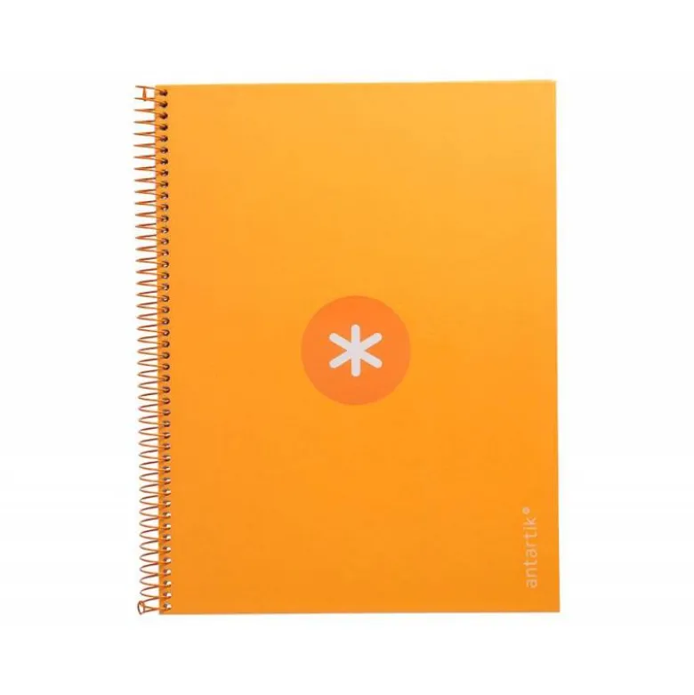 CUADERNO ESPIRAL LIDERPAPEL DIN A4 MICRO ANTARTIK CUADRICULADO 5 MM COLOR AMARILLO 80H