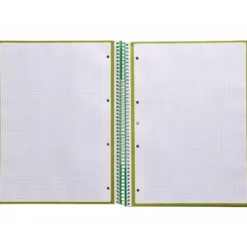 Cuaderno espiral liderpapel a4 micro antartik tapa forrada 80h 90 gr cuadro 5mm 1 banda 4 taladros verde