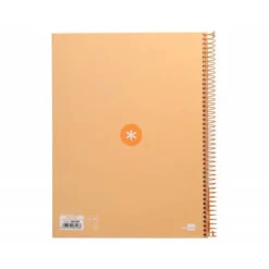 CUADERNO ESPIRAL LIDERPAPEL DIN A4 MICRO ANTARTIK RAYADO HORIZONTAL COLOR AMARILLO 80H