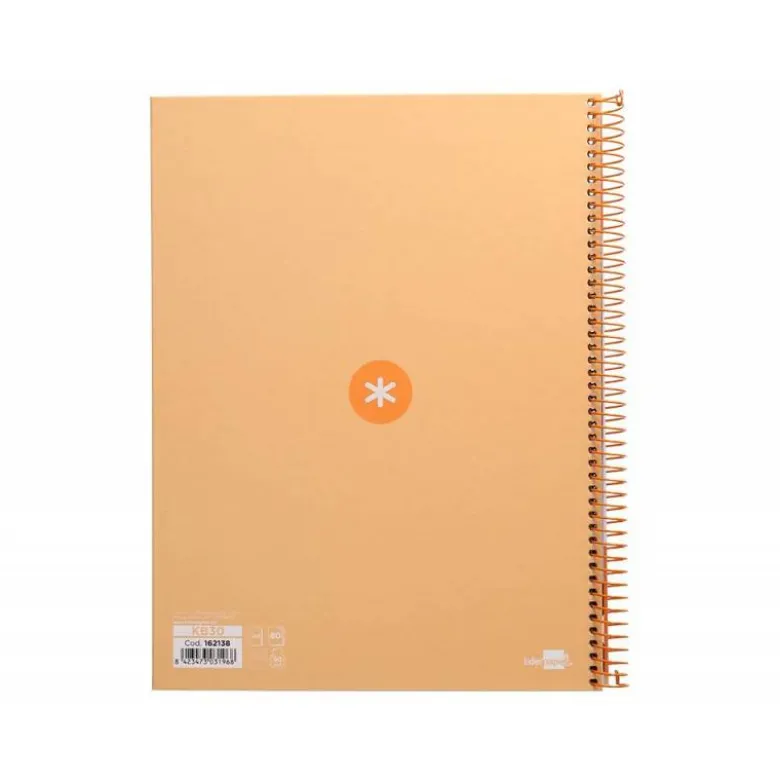 CUADERNO ESPIRAL LIDERPAPEL DIN A4 MICRO ANTARTIK RAYADO HORIZONTAL COLOR AMARILLO 80H