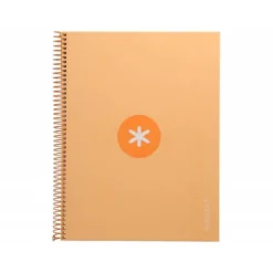 CUADERNO ESPIRAL LIDERPAPEL DIN A4 MICRO ANTARTIK RAYADO HORIZONTAL COLOR AMARILLO 80H