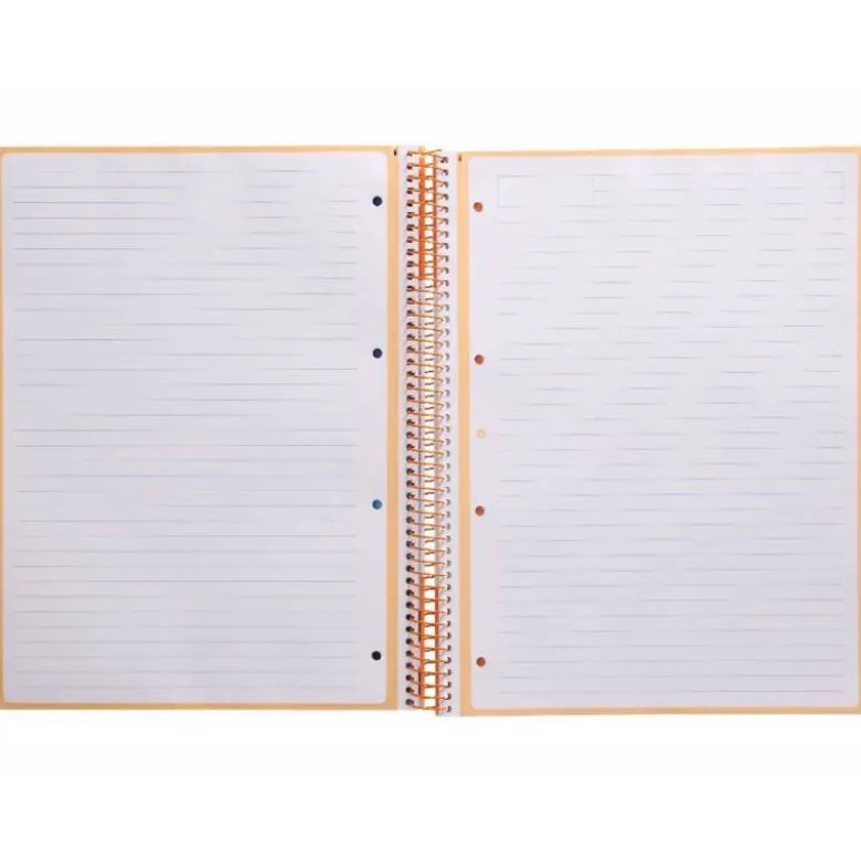 CUADERNO ESPIRAL LIDERPAPEL DIN A4 MICRO ANTARTIK RAYADO HORIZONTAL COLOR AMARILLO 80H