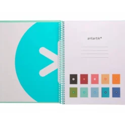 CUADERNO ESPIRAL LIDERPAPEL DIN A4 MICRO ANTARTIK RAYADO HORIZONTAL COLOR VERDE 80H